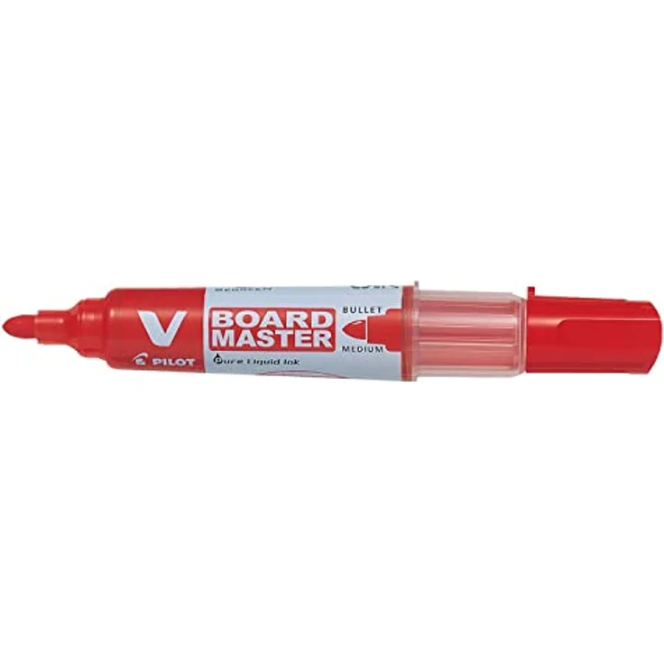 Pilot V Board Master Whiteboard-Marker, mittelgroß, Rot, 6 Stück – Bild 2