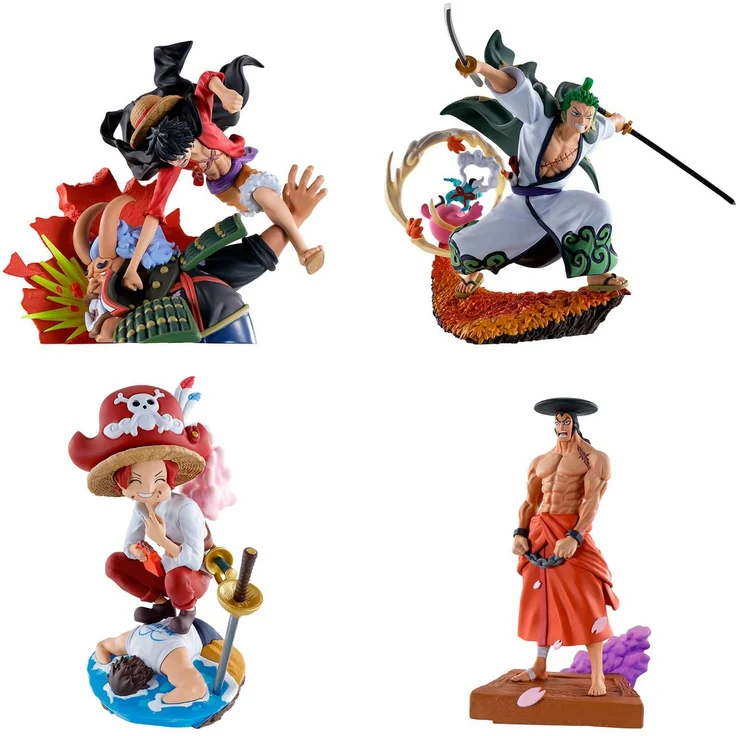 Megahouse One Piece Wano Kuni Vol 1 Petitrama Logbox Re Birth, PVC Mini-Statue 9 cm für Sammler