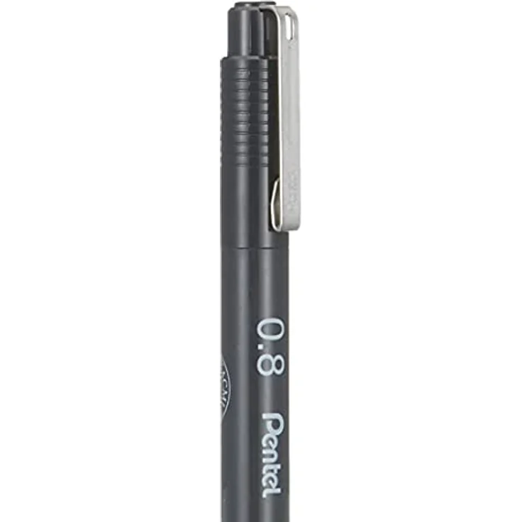 Pentel Pointliner S20P-8A, Fineliner, schwarz, wasserfest und lichtecht, 0,8 mm – Bild 2