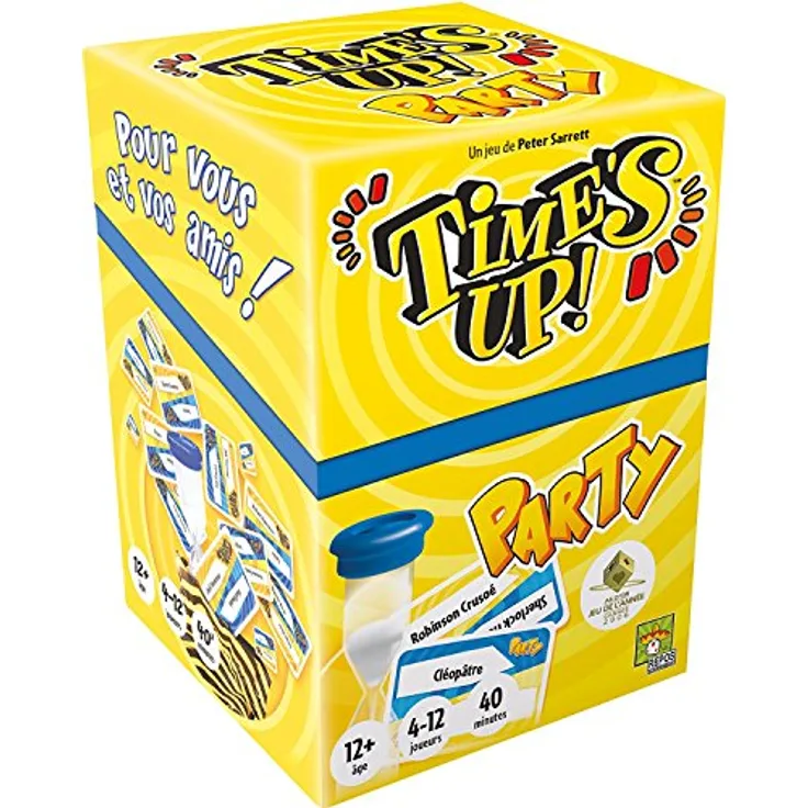 Asmodee Time's Up Party, Gesellschaftsspiel in französischer Sprache, für Veranstaltungen und Teamabende, dynamisches Spiel mit 3 Runden und unterschiedlichen Hinweisen