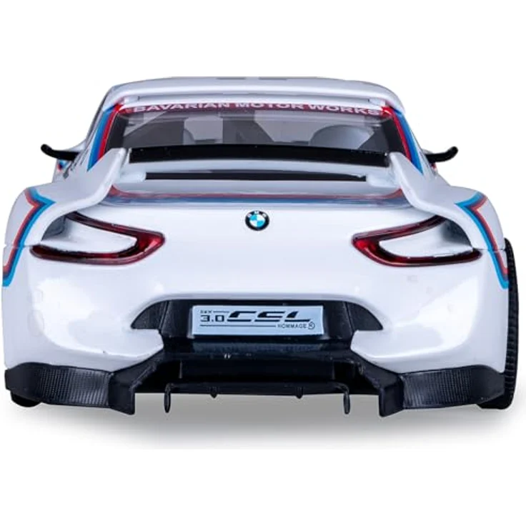 Weiss BMW 3.0 CSL Hommage R, Diecast Modellauto 1:24, weiss inkl. Knopfzellen – Bild 5