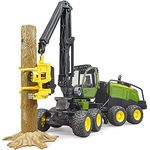 Bruder 02135 'John Deere 1270G Harvester', Spielfahrzeug mit 1 Baumstamm, 1:16, ab 4 Jahren