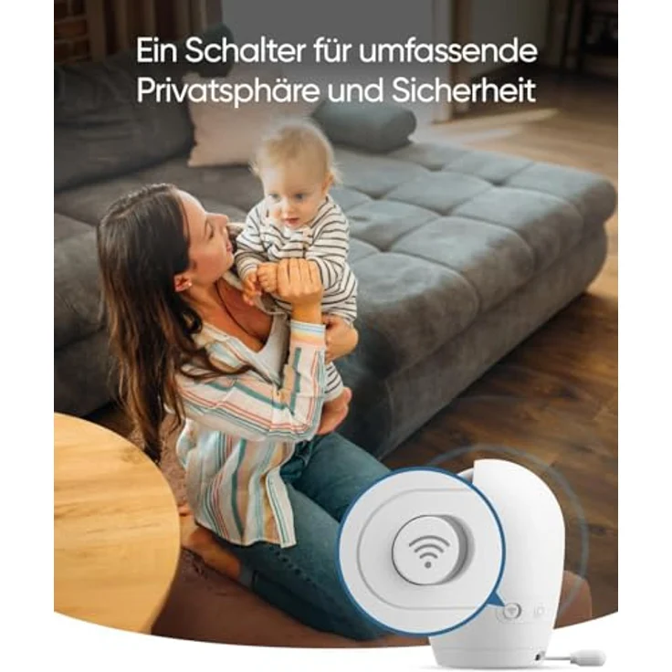 eufy Babyphone mit Kamera E20, Hybrid-Verbindung und Akku, 2K HD, Ultraklare Nachtsicht, 4× Zoom, mobile Kamera mit smarten Alarmen – Bild 5