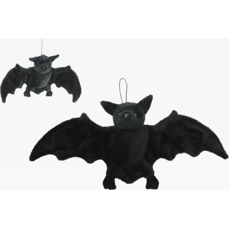 Cornelißen Kuscheltier Plüsch Fledermaus pechschwarz mit Band Länge ca. 36 cm (1-St)