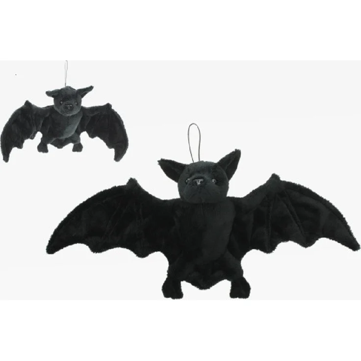 Cornelißen Kuscheltier Plüsch Fledermaus pechschwarz mit Band Länge ca. 36 cm (1-St)