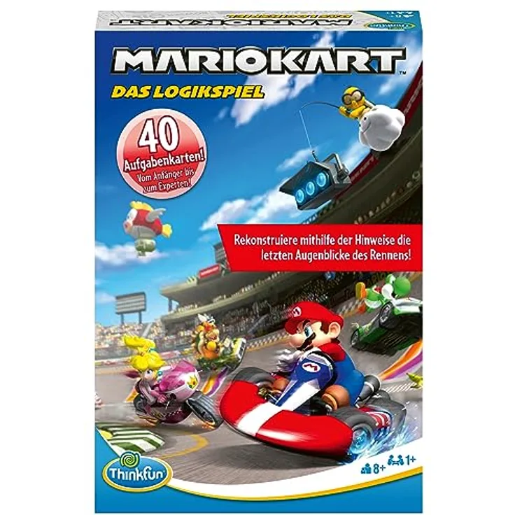 Thinkfun - 76536 Mariokart Das Logikspiel - Das rasante Kombinations- und Deduktionsspiel. Finde durch Logik heraus, wer das Rennen gewinnt!