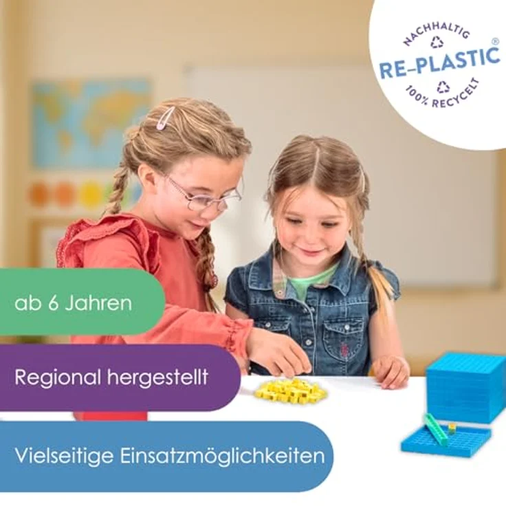 Wissner 039577.000 - Dezimalrechensatz zum Stecken,, farbig, Kunststoff, robust für die Schule, zum Rechnenlernen, empfohlen bei Rechenschwäche – Bild 4