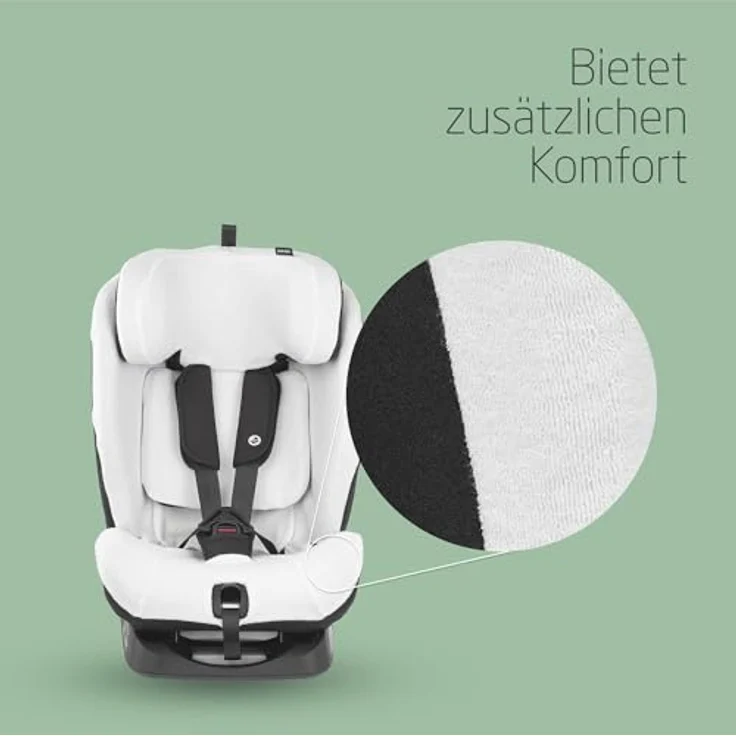 Maxi-Cosi Autositzbezug aus Bio-Baumwolle für Titan S i-Size & Titan S Comfort, Natural White, weiches, atmungsaktives, feuchtigkeitsabsorbierendes Material, waschmaschinenfest – Bild 3