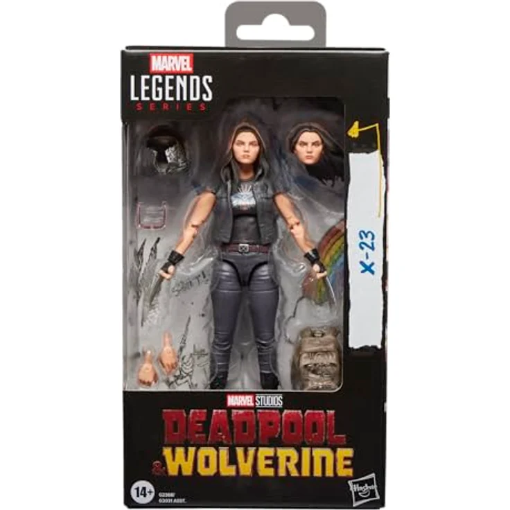 Hasbro Marvel Legends X-23 Figur, 15 cm, vollbeweglich mit 6 Accessoires, austauschbarem Kopf und Händen – Bild 2