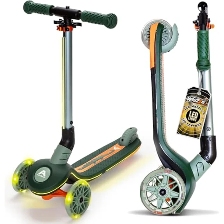 Apollo Whizzie LED Kinderroller, höhenverstellbarer Dreiradscooter für Kinder ab 3 Jahren, stabil und belastbar bis 60 kg – Bild 1