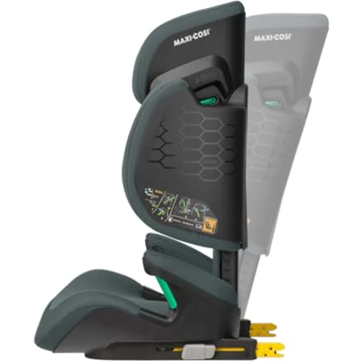 Maxi-Cosi RodiFix R i-Size, Sitzerhöhung mit hoherem Rücken, ISOFIX-Kindersitz, G-CELL Seitenaufprallschutz, verstellbare Höhe, ClimaFlow, Authentic Graphite – Bild 2