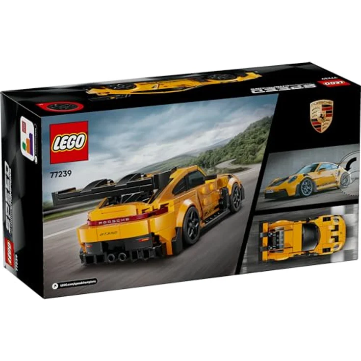 LEGO Speed Champions 77239 Porsche 911 GT3 RS, 348-teiliges Modell mit charakteristischen Lufthutzen und LED-Scheinwerfern, 16 cm lang – Bild 4