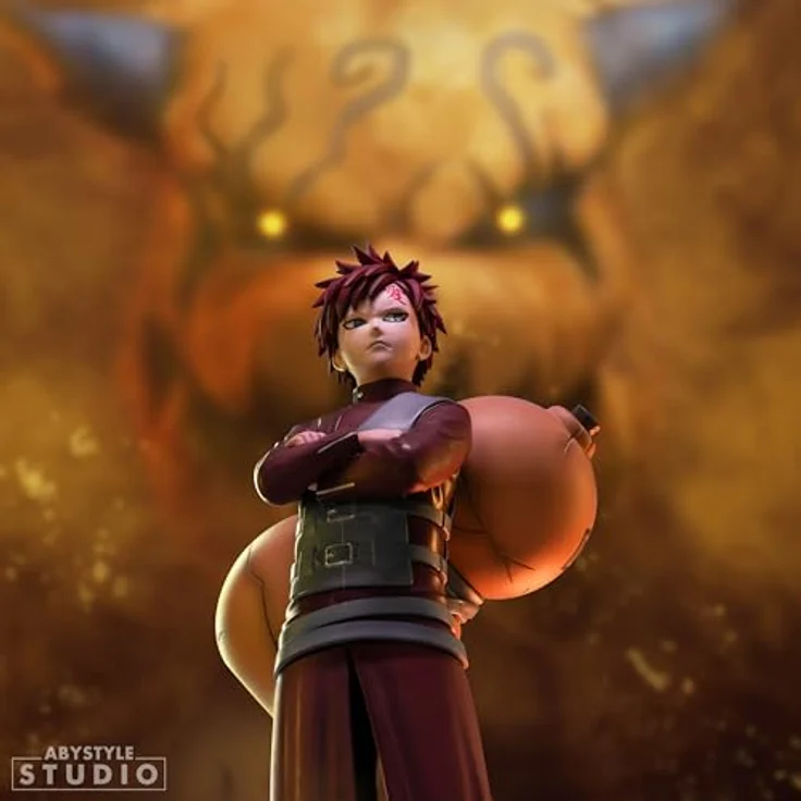 ABYstyle NARUTO SHIPPUDEN - Figurine "Gaara", PVC-Figur mit Sandkürbis und Stirntattoo, 18 cm, 1:10, offiziell lizenziert, limitierte Stückzahl, multicolor – Bild 3