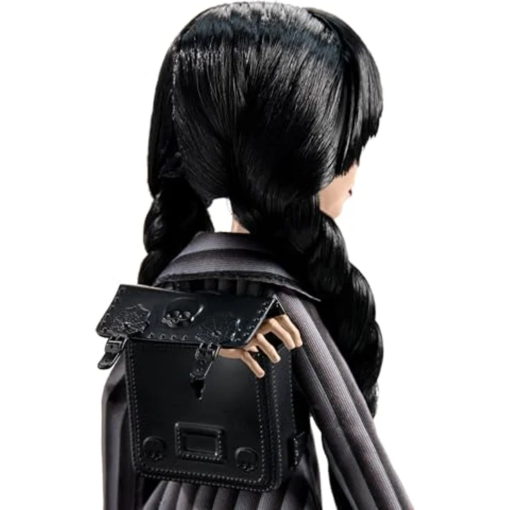 Mattel® Monster High x Wednesday School Doll, schaurig-schöne Anziehpuppe in Schwarz – Bild 4