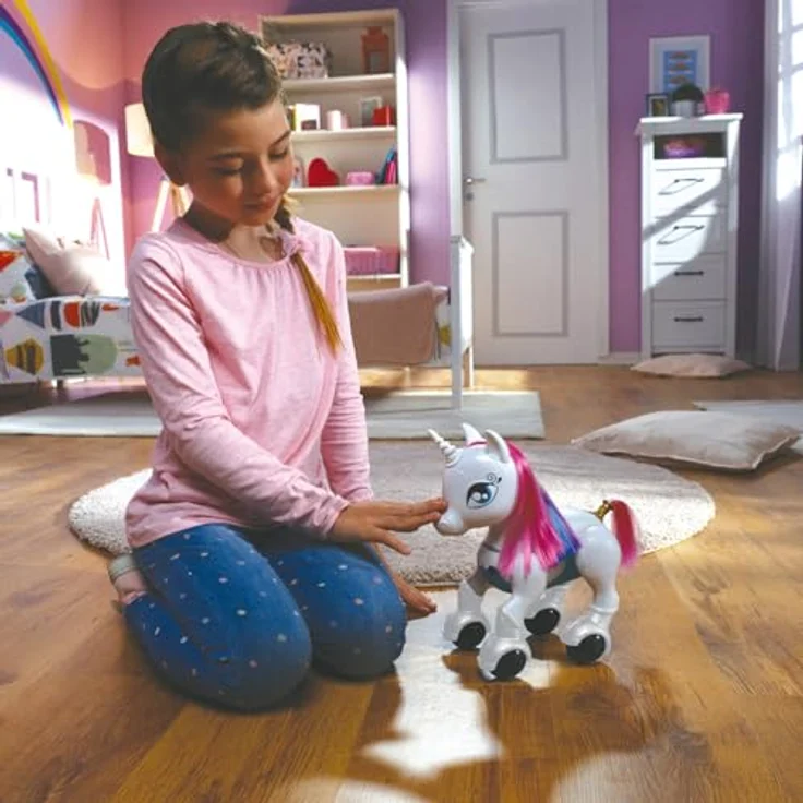 Lexibook Power Unicorn® Mein Roboterhund zum Trainieren Programmierbarer Roboter mit Fernbedienung, Dressurfunktion, Gestensteuerung, Tanz, Musik, Lichteffekte, wiederaufladbar UNI01 – Bild 6