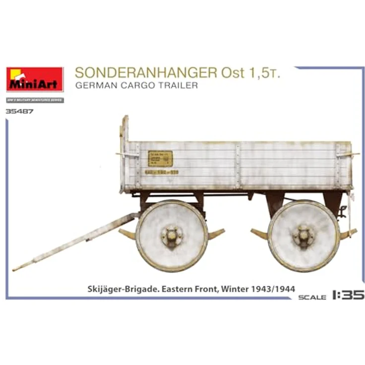 MiniArt 1:35 Dt. Sonderanhänger Ost 1,5t, detailliertes Modellfahrzeug für Sammler – Bild 11