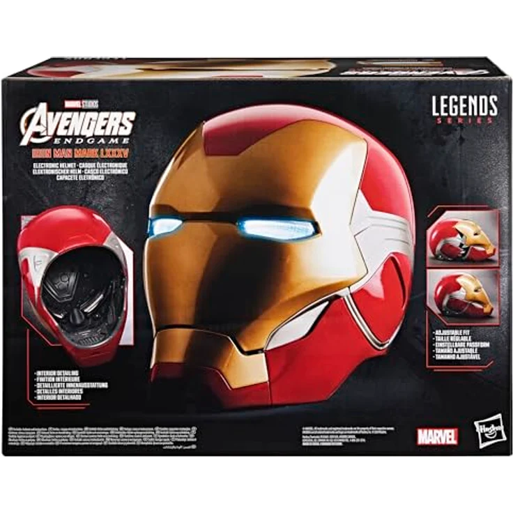 Hasbro Marvel Legends Elektronischer Helm Iron Man Mark LXX, filmgetreue Reproduktion mit leuchtendem Visier und verstellbarer Passform – Bild 8