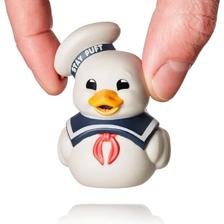 TUBBZ Mini: Ghostbusters - Stay Puft Cosplaying Rubber Duck, 5 cm große Sammelfigur mit Ghostbusters-Logo, offiziell lizenziert – Bild 1