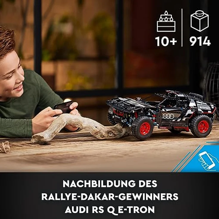 LEGO Technic Audi RS Q e-tron, ferngesteuertes Rallye-Auto-Spielzeug, Dakar-Rallye-Geländewagen, App-gesteuerter RC mit Control+, Geschenk für Jungen, Mädchen und Fans ab 10 Jahren zum Bauen 42160 – Bild 2