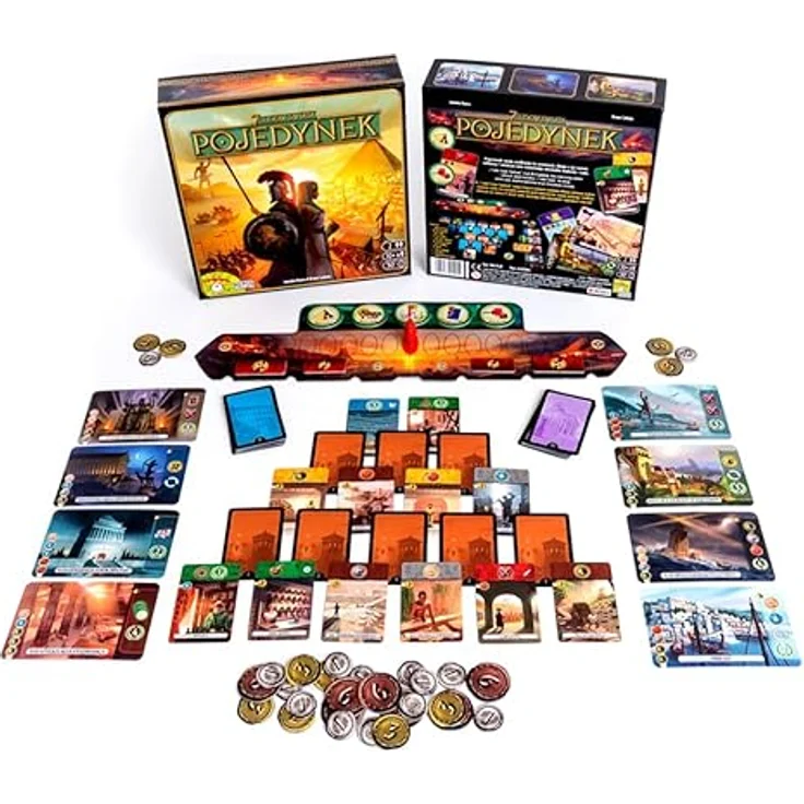 Repos Production 7 Weltwunder: Duell, Brettspiel für 2 Spieler, ab 10 Jahren, Spielzeit 30+ Minuten, strategisches Duell um Zivilisationssieg – Bild 4