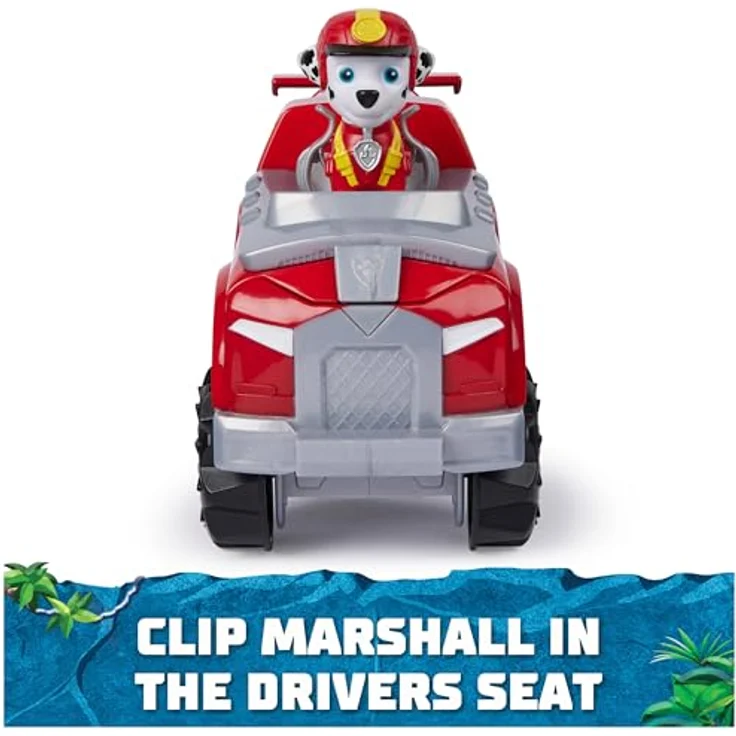 Spin Master Paw Patrol Spielzeug-Auto Jungle Pups, Marshall Offroad-Fahrzeug mit  ausklappbarer Rettungsleiter und Lichtleiste – Bild 9