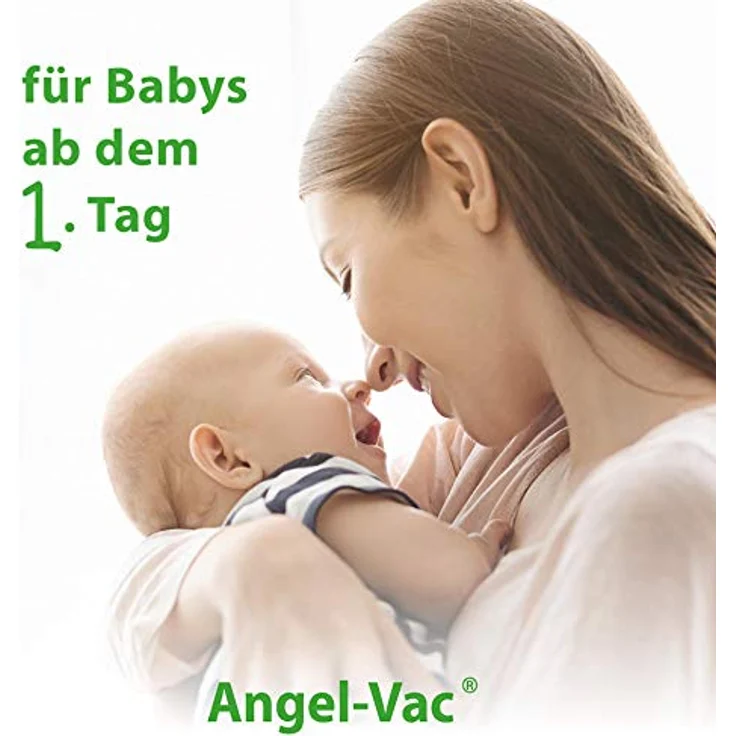 Nasensauger Baby, Angel-Vac, Mit 2 Stück EXTRA WEICHEN Saugköpfen Standard Staubsauger, Geschwister-Paket, Das Original seit 30 Jahren – Bild 4