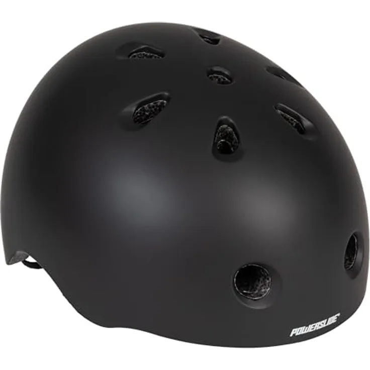Powerslide Helm Urban Black Matt, Leichter Helm für Herren und Damen, für Inline Skates, Fahrrad, Scooter in schwarz