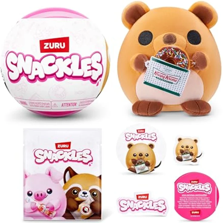 Snackles Plüschspielzeug Serie 3 von ZURU, 13 cm großes Kuscheltier mit Snackmarken-Accessoire, superweicher Plüsch – Bild 1