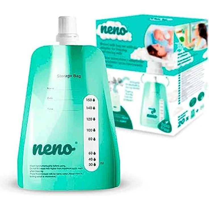 Neno NEN-BAB-BT004 Muttermilch-Aufbewahrungstaschen, 20 Stück à 150 ml, BPA-frei, hygienisches Design – Bild 3