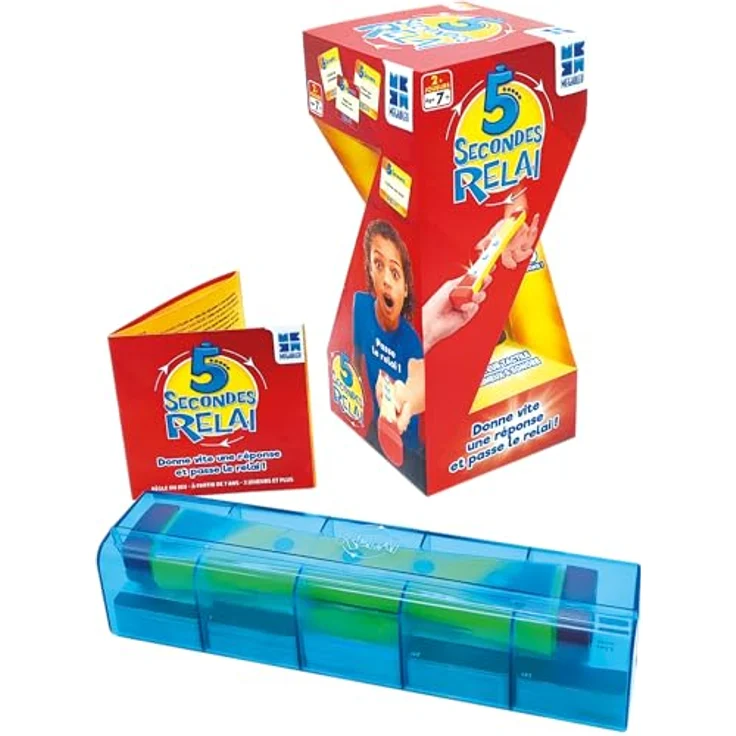 Megableu 5 Secondes Relais, Brettspiel für 2-10 Spieler, ab 8 Jahren, Staffelversion des 5-Sekunden-Spiels – Bild 1
