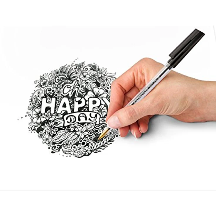 Staedtler Einwegkugelschreiber Stick 430, 0,35mm, schwarz, dokumentenecht, Kappenmodell, druckausgleichend für Flugreisen – Bild 4
