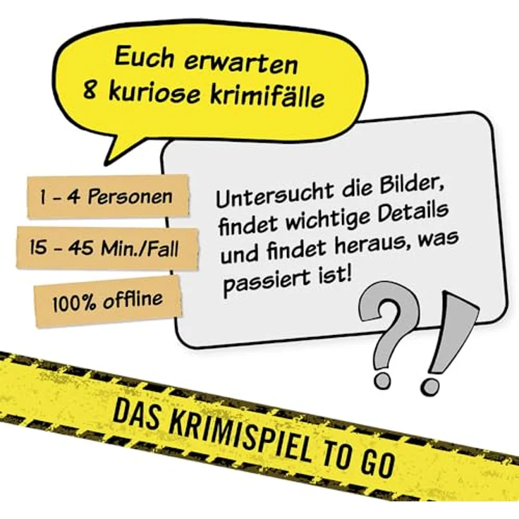 Hidden Games - Unter Verdacht: Von Killern und Katzen - Detektivspiel mit 8 Kriminalfällen, 3 Schwierigkeitsgraden, für 1–4 Spieler – Bild 2