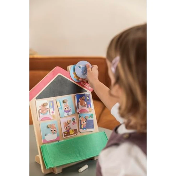Goula Routines House, Lernspielzeug aus Holz zur Organisation des Tagesablaufs für Kinder ab 2 Jahren – Bild 3