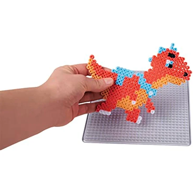 Simba 109312607 Dino Ranch Bügelperlen, 2.000 Perlen, 1 Steckplatte, Vorlagen, ab 6 Jahre, Mehrfarbig – Bild 4