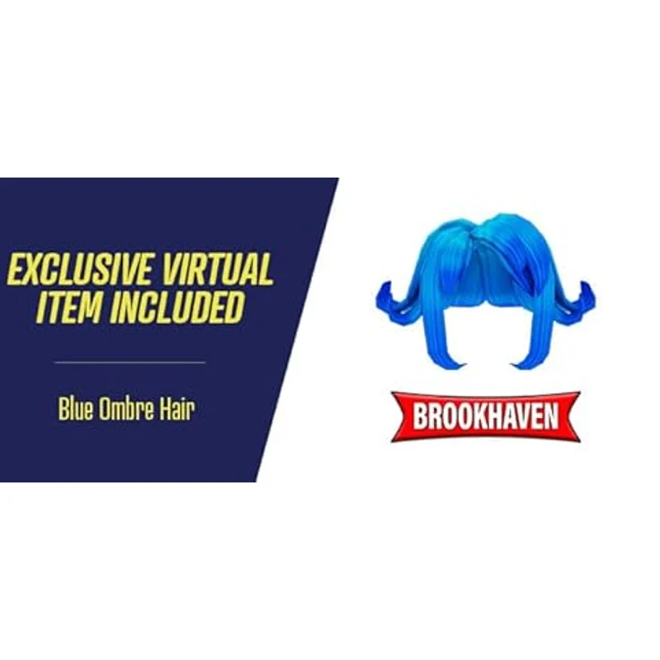 DevSeries CRS0060-6 Figuren Pack - Brookhaven: Most Wanted, 6 bewegliche Sammelfiguren mit einzigartigen Accessoires und Spielcode für blaues Ombre Haar – Bild 5