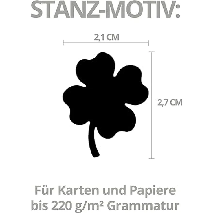 Artoz Papierstanzer - Kartenstanzer - "Kleeblatt", 27 mm - Stanze-Locher zum Kartenbasteln für Einladungen, Geburtstag, Glückwünsche, Tischdeko und Basteln mit Kindern – Bild 3
