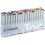 COPIC® Sketch D Layoutmarker-Set, 72 farbsortierte Marker mit 1,0 + 6,0 mm Spitzen, geruchsarm und wasserfest
