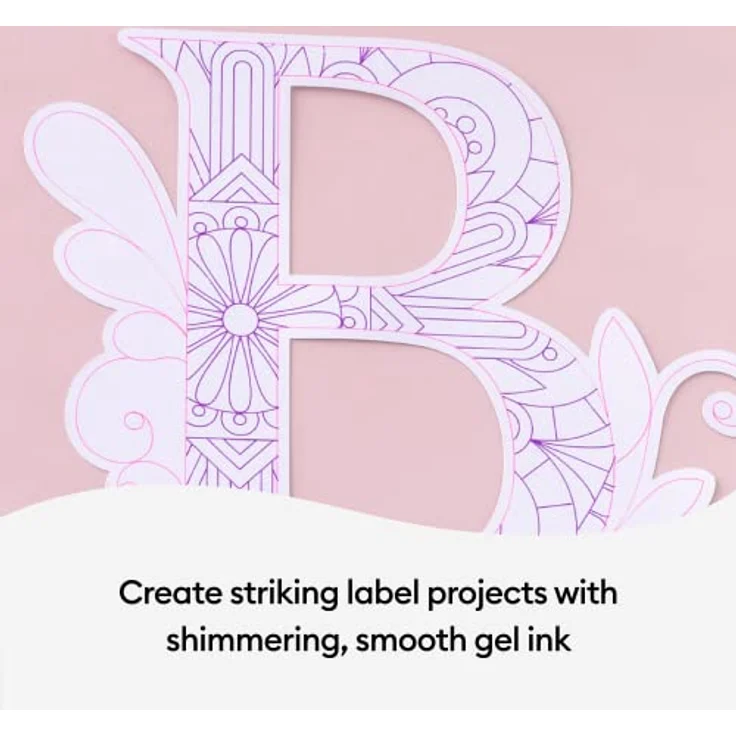 Cricut Glitter Gel Pen Set | Rainbow | Fine Point 0.8mm | 10-pack | For use with Cricut Explore and Maker machines – Bild 4