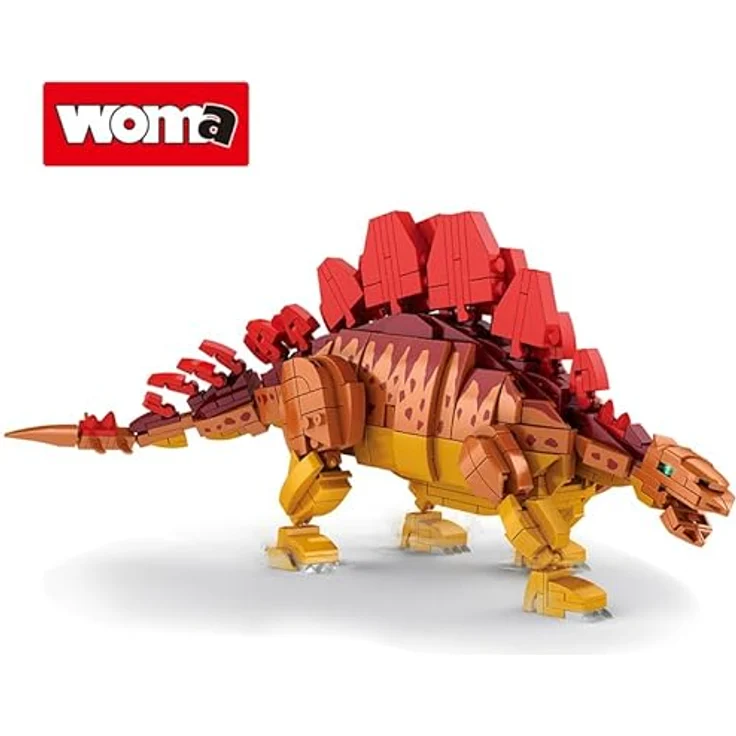 WOMA Dino Stegosaurus Baukasten, 700 Teile für Jungen und Mädchen ab 6 Jahren, Klemmbausteine, C0448 – Bild 3