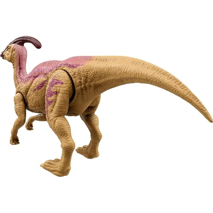 Mattel HTK75 - Jurassic World Wild Roar Parasaurolophus, Dinosaurier mit Sound und biolumineszenter Rückenschutz, bewegliche Gelenke – Bild 7