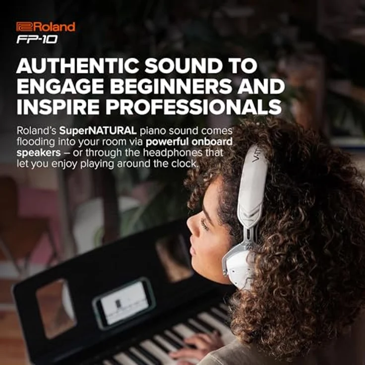 Roland FP-10 Digital Piano, SuperNATURAL Klangerzeugung, Bluetooth MIDI, Schwarz – Bild 5