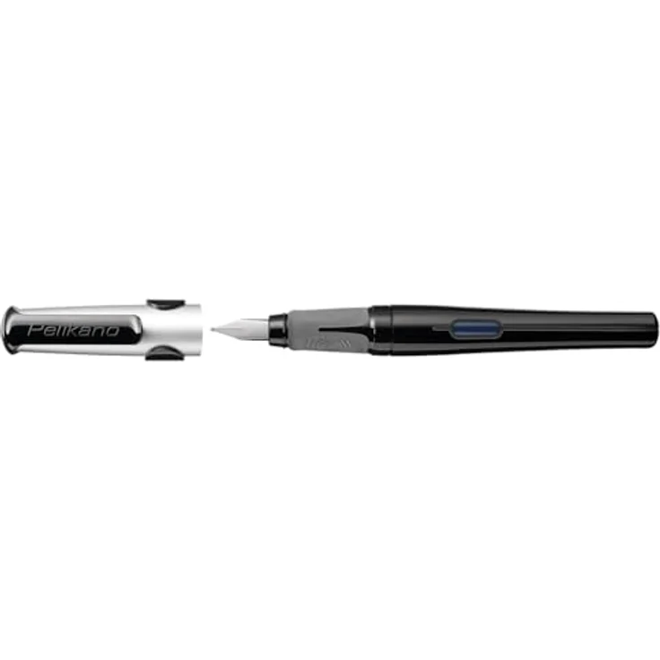 Pelikan Füller Pelikano Original, Für Linkshänder, blau, schwarz, Edelstahl-Feder, Soft-Griffzone – Bild 3