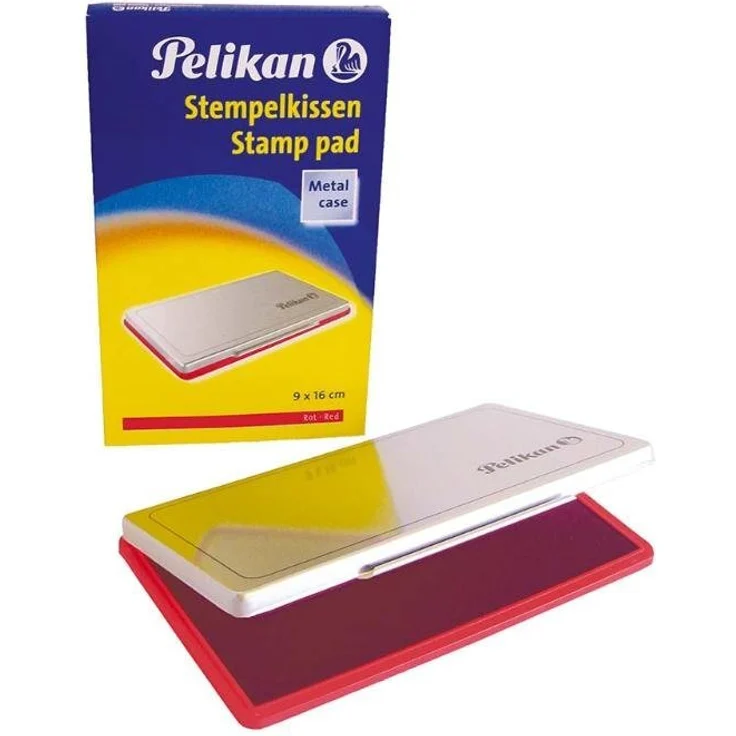 Pelikan Stempelkissen Größe 1, Filzkissen für Gummi- und Polymerstempel, rot