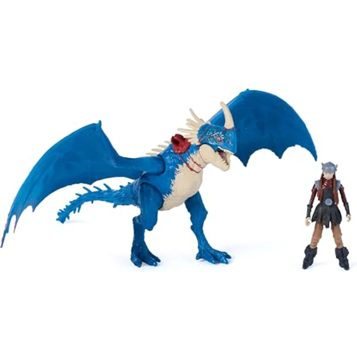 DreamWorks Dragons Drachenzähmen leicht gemacht Actionfiguren-Set, Sturmpfeil & Astrid, bewegliche Figuren im Feuer-Design, für Kinder ab 4 Jahren – Bild 5
