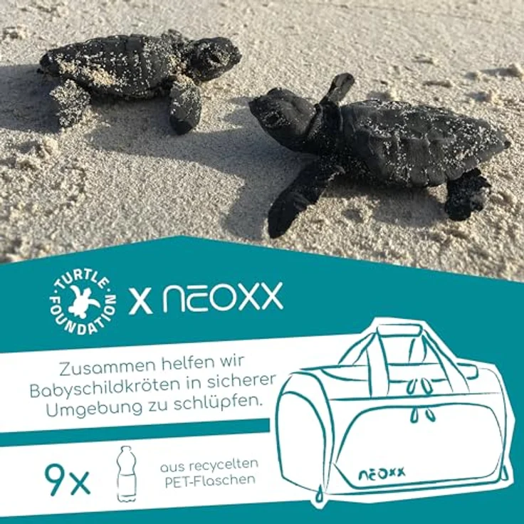 neoxx Sporttasche Move, Splash Black, nachhaltig aus recyceltem Material, mit Schuhfach und 25 Liter Volumen – Bild 6