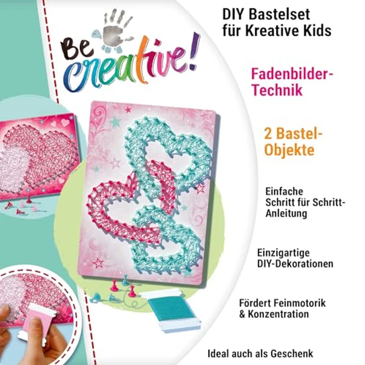 Ravensburger 18242 String Art Hearts – Kreative Fadenbilder mit liebevollen Herzen, für Kinder ab 6 Jahren – Bild 3