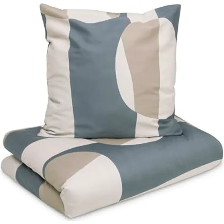 s.Oliver Mako Satin Bettwäsche 135x200 cm, 100% Baumwolle, grau, anschmiegsam mit Reißverschluss, 2-teilig