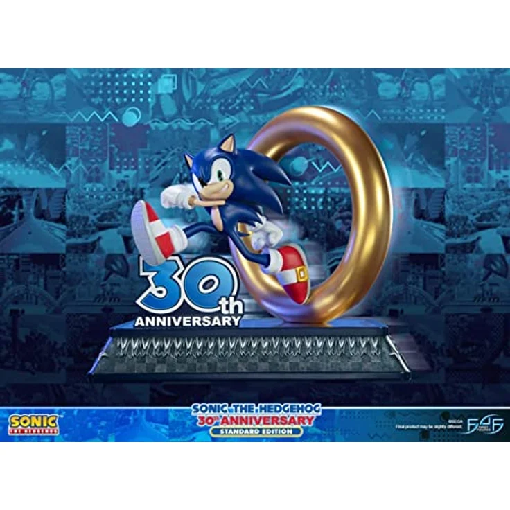 First4Figures SONIC30ST Sonic The Hedgehog Kunstharz-Statue, Schwarz – Bild 3