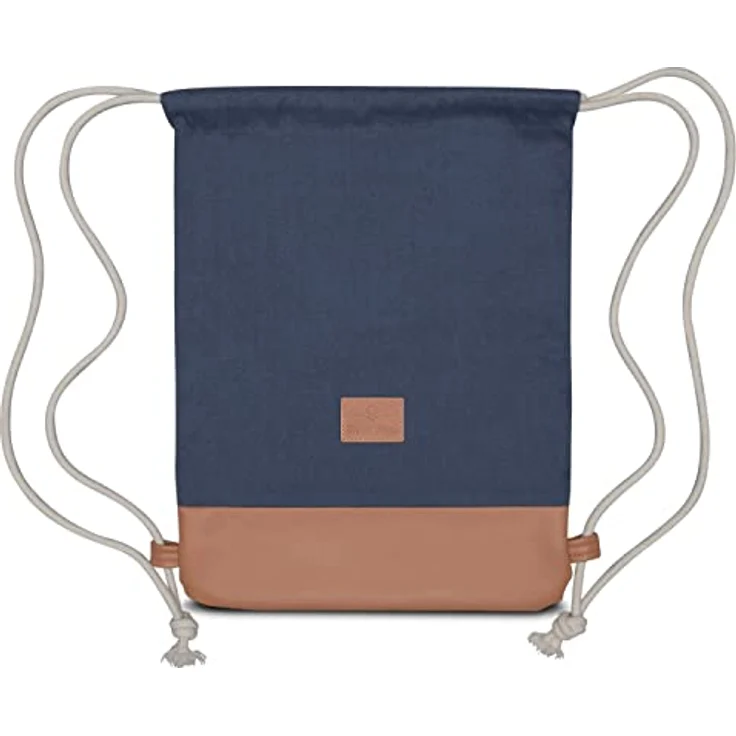 Johnny Urban Turnbeutel Damen & Herren Blau Braun - Luke - Beutel Rucksack mit Kordelzug - Baumwoll Canvas - Kleine Innentasche für Wertsachen – Bild 3