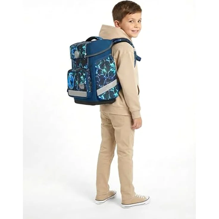 SCHOOL-MOOD Champion Maxx Pro Schulranzen-Set 6-teilig, höhenverstellbar, 22 L, ca. 1,1 kg – Motiv Felix (Wolf) für Grundschule 1.–4. Klasse, Modell 2026 – Bild 2